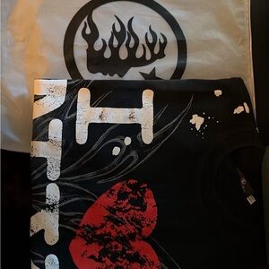 Black and Red Graphic Tee